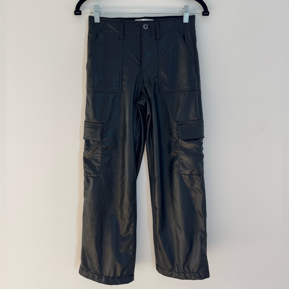 Abercrombie Kids Faux Leather Wide Leg Pants for Girls // Size 13-14